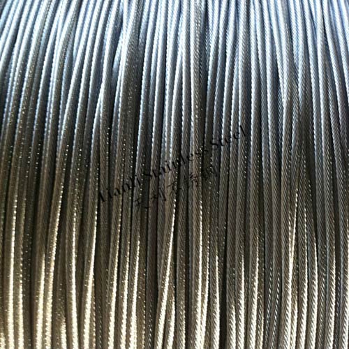Electro-galvanized steel wire rope 1×19