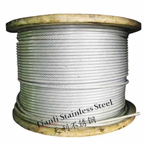 Factory Direct 7×7 Plastic/PVC/HDPE Coated Stainless Steel Wire Rope