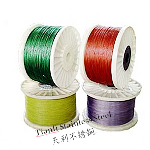 6X12 7FC pvc coated stainless steel wire rope