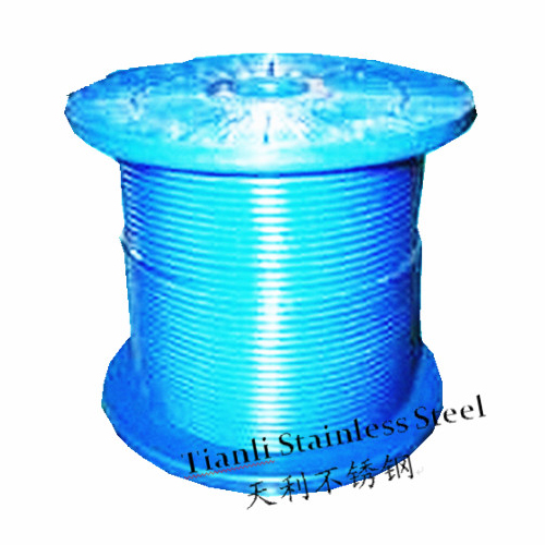 PVC Coated Ungalvanized Steel Wire Rope With Plastic Coating