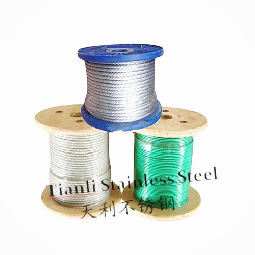5mm PVC/Plastic/nylon/HDPE Coated 304 316 Stainless Steel Wire Rope