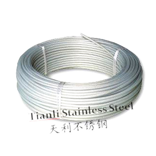 Plastic Coated Stainless Steel Wire Rope 1×7 7×7 7×19