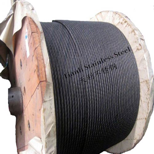 High strength ungalvanized steel wire rope 6×19