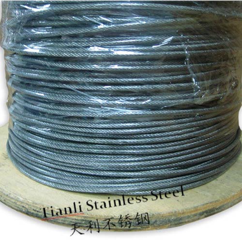 PVC coated Stainless Steel Wire Rope Steel Coils Steel Wire Cable 7×7,6×36,7×19,1×37