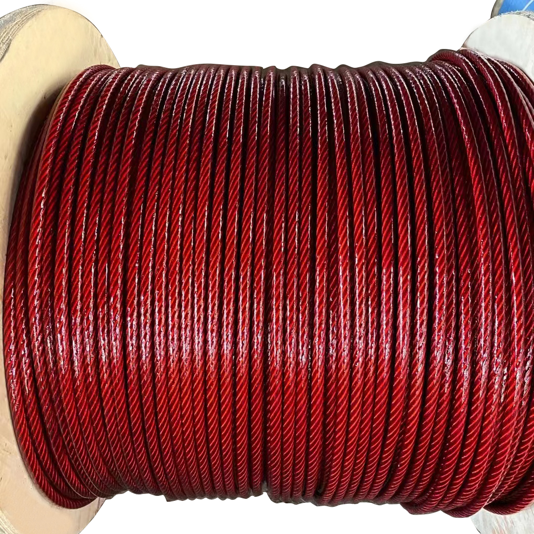 7×7/6×7+FC PVC Nnylon/HDPE Coated Stainless Steel Wire Rope